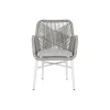 Garden sofa Home ESPRIT White Grey Aluminium synthetic rattan 57 x 63 x 84 cm
