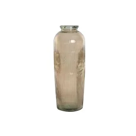 Vaza Home ESPRIT Rusva Perdirbtas stiklas 30 x 30 x 72 cm