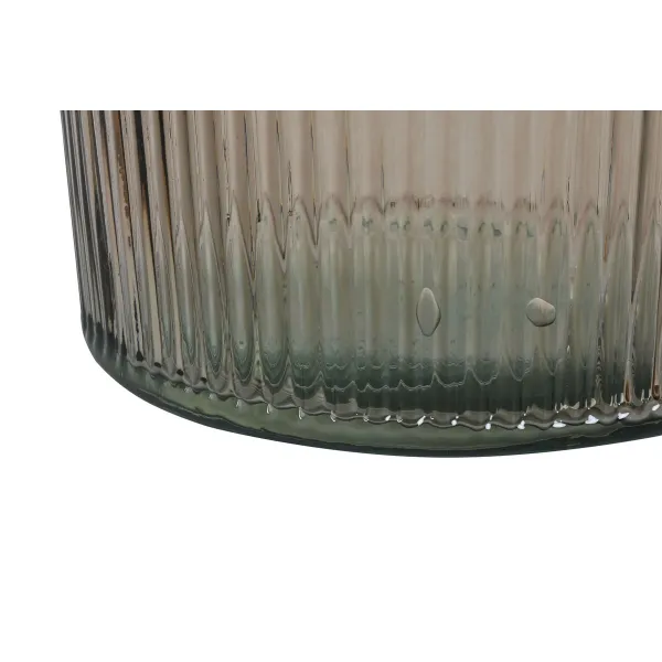 Vaza Home ESPRIT Rusva Perdirbtas stiklas 30 x 30 x 72 cm