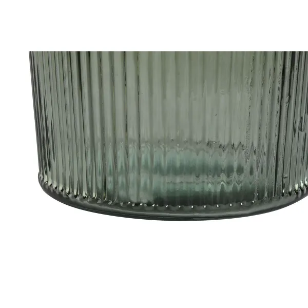 Vaza Home ESPRIT Žalia Perdirbtas stiklas 30 x 30 x 72 cm