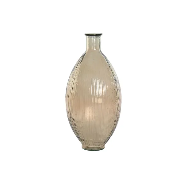 Vaza Home ESPRIT Rusva Perdirbtas stiklas 30 x 30 x 59 cm
