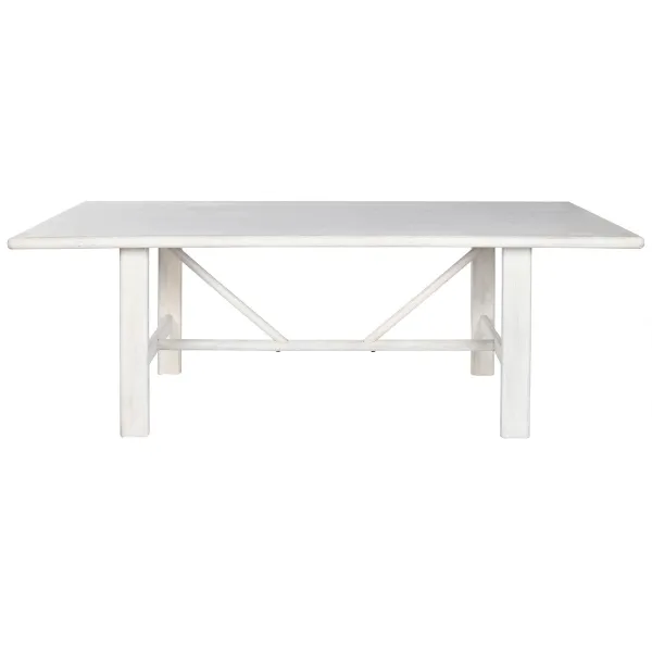 Valgomojo stalas Home ESPRIT Balta Mango mediena 213,4 x 96,5 x 76,2 cm