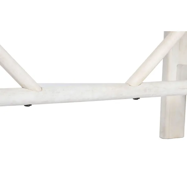 Ruokapöytä Home ESPRIT Valkoinen Mangopuu 213,4 x 96,5 x 76,2 cm
