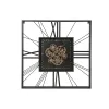 Настенное часы Home ESPRIT Чёрный Позолоченный Металл Стеклянный 80 x 8 x 80 cm