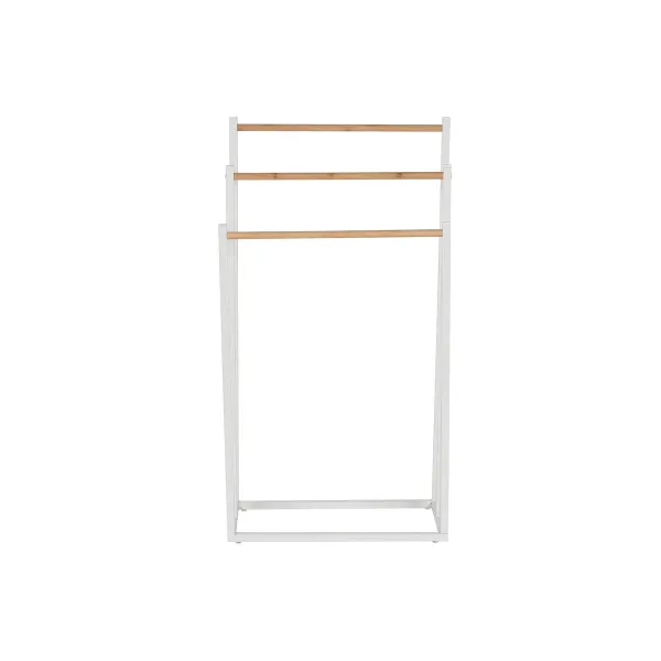 Pastatomoji rankšluosčių kabykla Home ESPRIT Balta Natūralus Metalinis Bambukas 45 x 22 x 85 cm