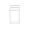 Free-Standing Towel Rack Home ESPRIT White Natural Metal Bamboo 45 x 22 x 85 cm