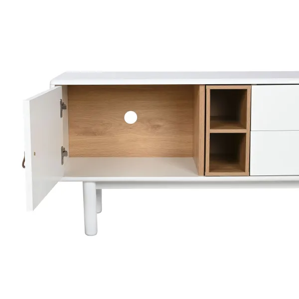 TV mēbeles Home ESPRIT Balts Dabisks polipropilēns Koks MDF 140 x 40 x 55 cm