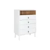 Тумба с ящиками Home ESPRIT Белый Натуральный полипропилен Деревянный MDF 80 x 40 x 117 cm