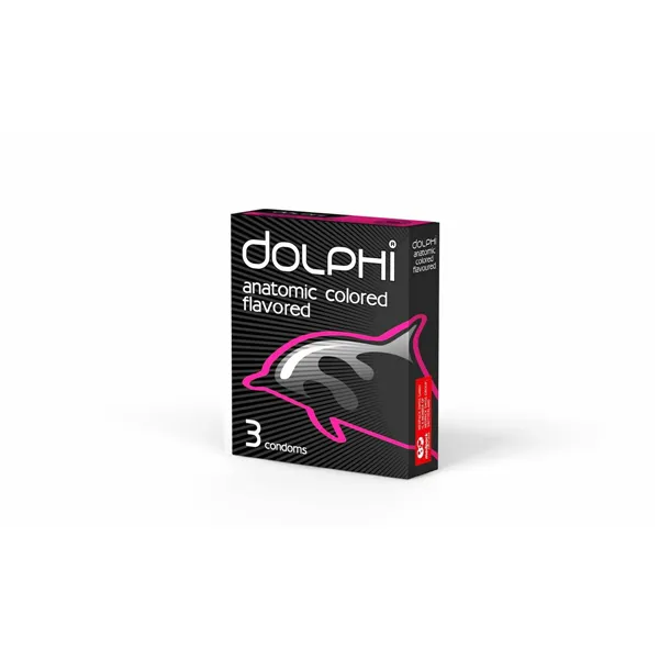 Condoms dolphi Anatomic colored flavored 12 Units