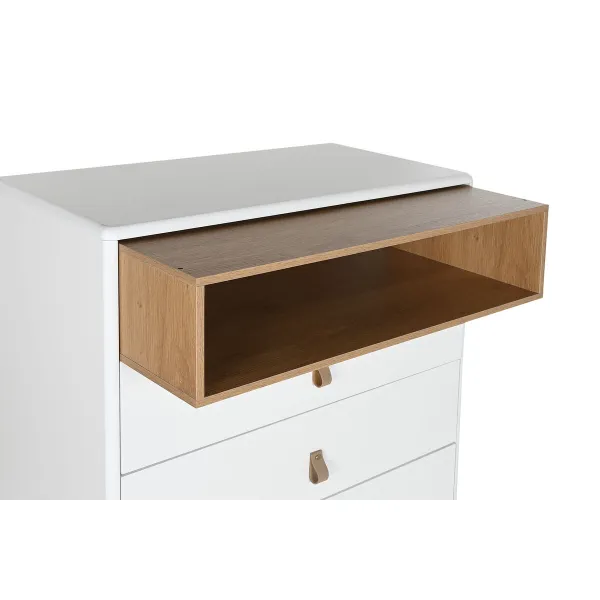 Тумба с ящиками Home ESPRIT Белый Натуральный полипропилен Деревянный MDF 80 x 40 x 117 cm
