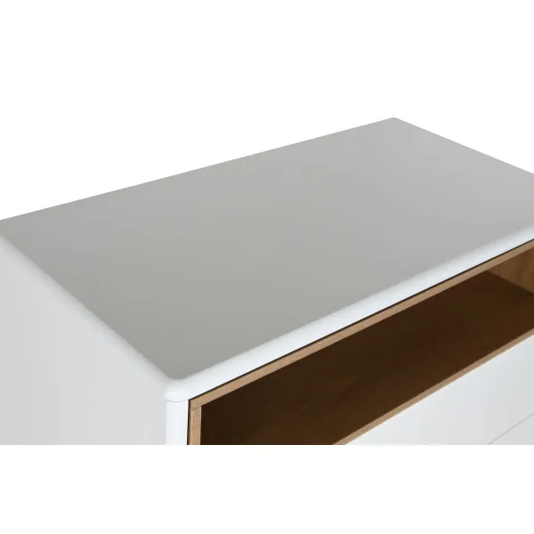 Тумба с ящиками Home ESPRIT Белый Натуральный полипропилен Деревянный MDF 80 x 40 x 117 cm