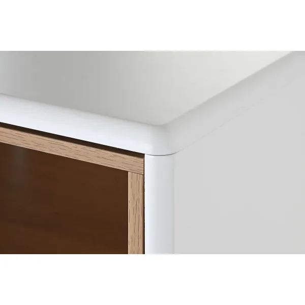 Тумба с ящиками Home ESPRIT Белый Натуральный полипропилен Деревянный MDF 80 x 40 x 117 cm