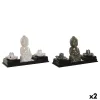 Ароматизатор Home ESPRIT Керамика Деревянный MDF Будда 24 x 8 x 14 cm (2 штук)