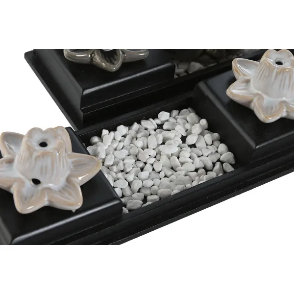 Eterisko eļļu dedzinātājs Home ESPRIT Keramika Koks MDF Buda 24 x 8 x 14 cm (2 gb.)