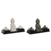 Eterisko eļļu dedzinātājs Home ESPRIT Keramika Koks MDF Buda 24 x 8 x 14 cm (2 gb.)
