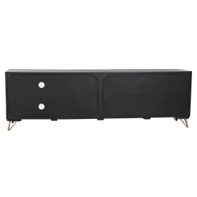 TV furniture Home ESPRIT Black Metal Mango wood 160 x 40 x 50 cm