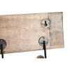 Sieninė kabykla Home ESPRIT Balta Juoda Natūralus Metalinis Mango mediena Buda 38 x 5 x 16 cm