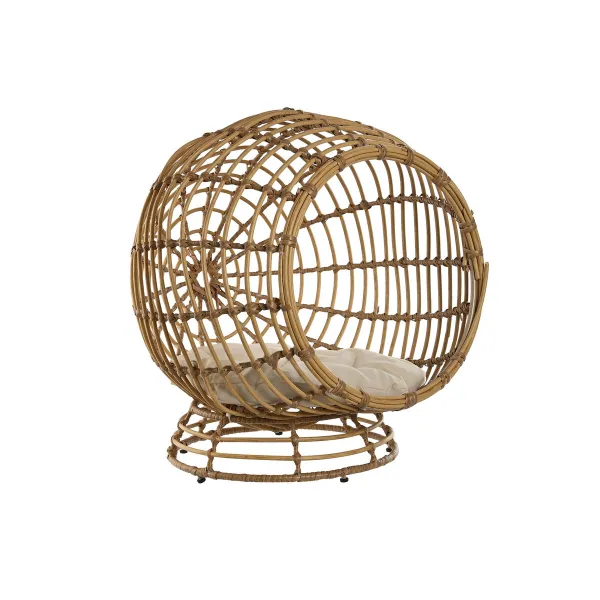 Mājdzīvnieku gulta Home ESPRIT Balts Dabisks sintētiska rotangpalma 60 x 58 x 58 cm