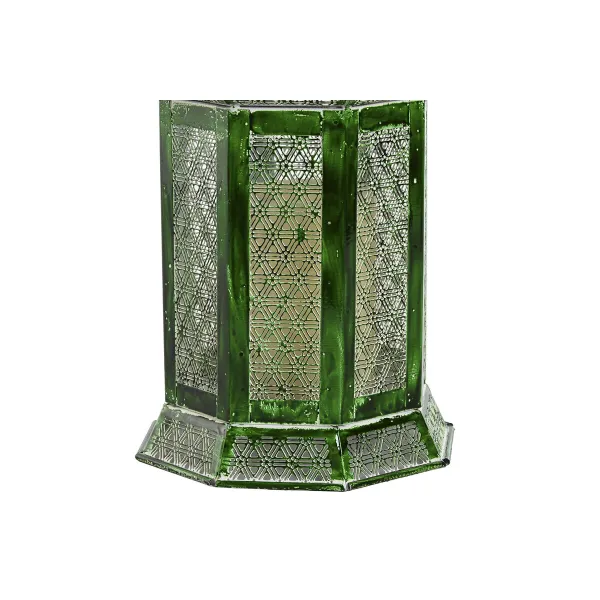 Žibintai Home ESPRIT Žalia Metalinis Rytietiškas 23 x 23 x 57 cm (2 Dalys)