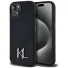 Karl Lagerfeld Silicone Shadow Metal Initial MagSafe - Case for iPhone 15 (black)