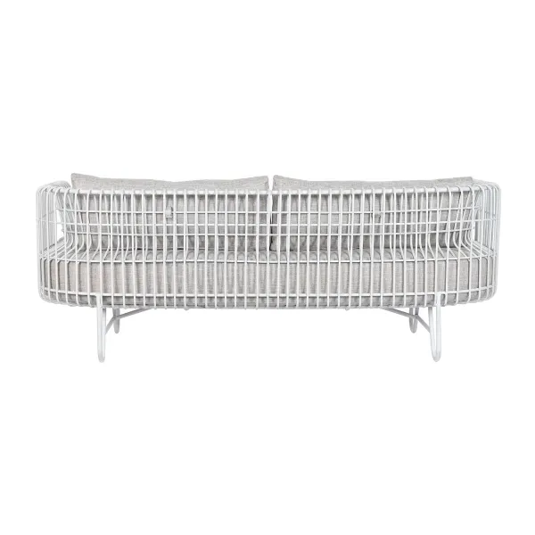 Sofa Home ESPRIT Balta Rusvai gelsva Metalinis 180 x 66 x 66 cm