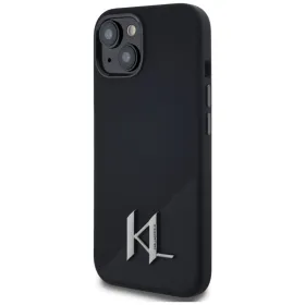 Karl Lagerfeld Silicone Shadow Metal Initial MagSafe - Case for iPhone 15 (black)