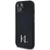 Karl Lagerfeld Silicone Shadow Metal Initial MagSafe - Case for iPhone 15 (black)