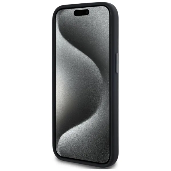 Karl Lagerfeld Silicone Shadow Metal Initial MagSafe - Case for iPhone 15 (black)