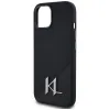 Karl Lagerfeld Silicone Shadow Metal Initial MagSafe - Case for iPhone 15 (black)