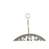Hanging decoration Home ESPRIT Blue White Grey Pink Iron Tree Buddha Oriental 33 x 1 x 77 cm (4 Units)