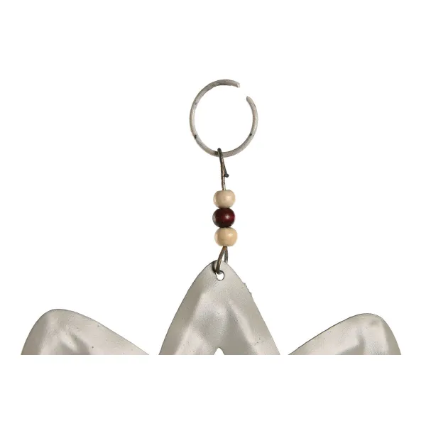 Piekaramais dekors Home ESPRIT Zils Balts Pelēks Rozā Dzelzs Austrumniecisks Lotus Flower (4 gb.)