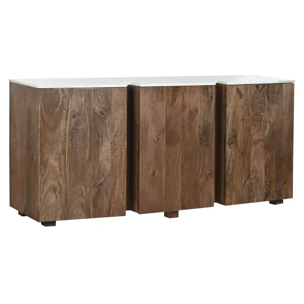 Устройство Home ESPRIT Белый Коричневый Мрамор Древесина манго 162,5 x 47 x 76 cm