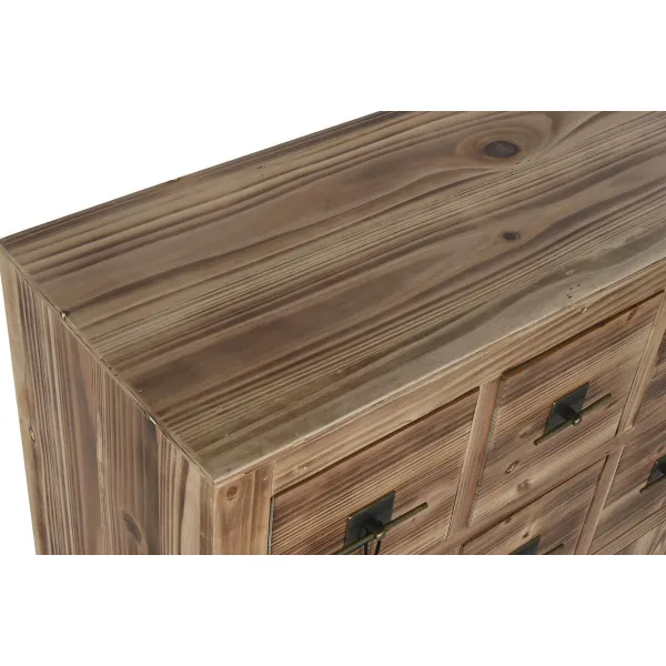 Lipasto Home ESPRIT Musta Luonnollinen Kuusi Puu MDF Itämainen 63 x 27 x 101 cm