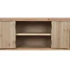 Televizoriaus baldai Home ESPRIT Juoda Natūralus Eglė Medžio MDF 130 x 24 x 51 cm