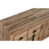 Televizoriaus baldai Home ESPRIT Juoda Natūralus Eglė Medžio MDF 130 x 24 x 51 cm