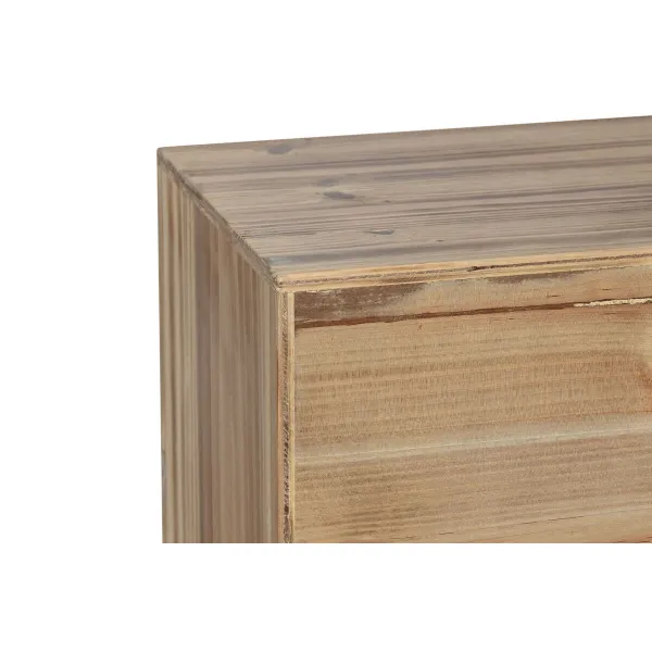 Televizoriaus baldai Home ESPRIT Juoda Natūralus Eglė Medžio MDF 130 x 24 x 51 cm