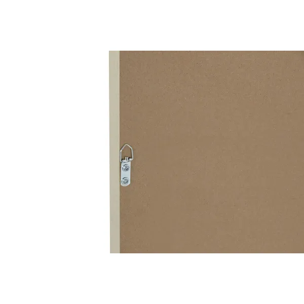 Canvas Home ESPRIT White Natural Boho 60 x 3 x 60 cm (2 Units)