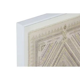 Drobė Home ESPRIT Balta Natūralus Boho 50 x 3,8 x 60 cm (2 vnt.)