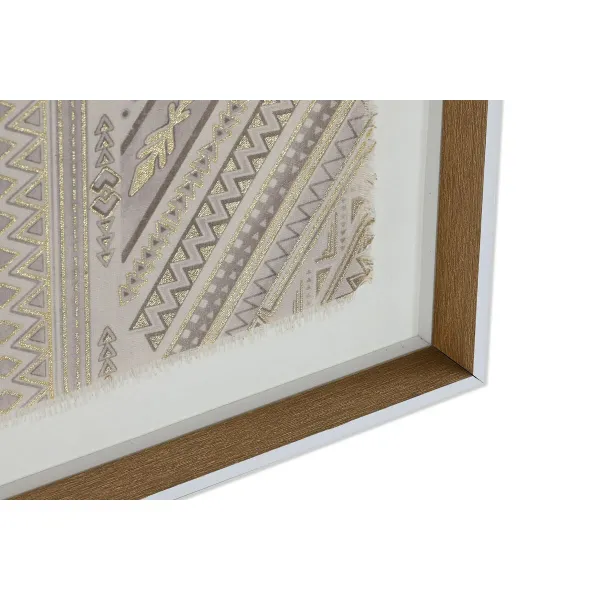 Kangas Home ESPRIT Valkoinen Luonnollinen Boho 50 x 3,8 x 60 cm (2 osaa)
