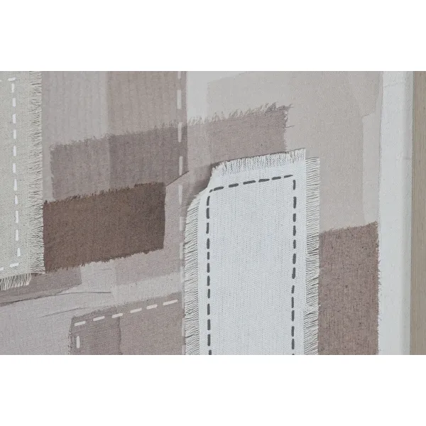 Drobė Home ESPRIT Rusvai gelsva Pilka Abstraktus Šiuolaikiškas 40 x 2,5 x 50 cm (2 vnt.)