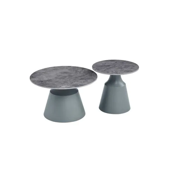 Mažas šoninis stalas Home ESPRIT Pilka 70 x 70 x 43 cm 70 x 70 x 1 cm