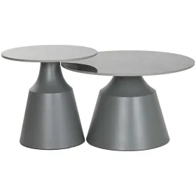 Small Side Table Home ESPRIT Grey 70 x 70 x 43 cm 70 x 70 x 1 cm