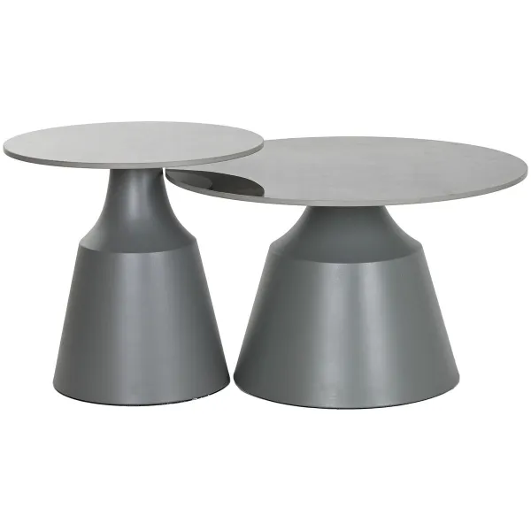 Вспомогательный столик Home ESPRIT Серый 70 x 70 x 43 cm 70 x 70 x 1 cm