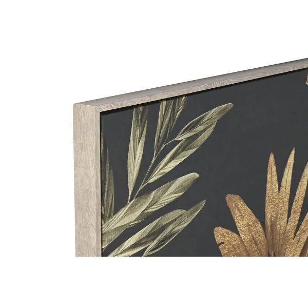 Drobė Home ESPRIT Juoda Žalia Auksinis Delnai Tropinis 103 x 4,5 x 143 cm (2 vnt.)