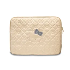 Hello Kitty Zip PU Quilted Bows Sleeve - Notebook case 13" / 14" (gold)