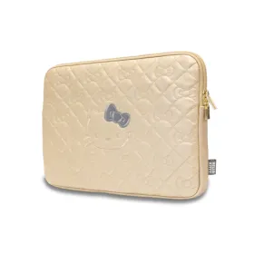 Hello Kitty Zip PU Quilted Bows Sleeve - Notebook case 13" / 14" (gold)