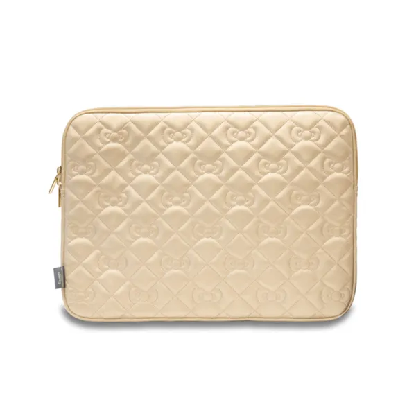 Hello Kitty Zip PU Quilted Bows Sleeve - Notebook case 13" / 14" (gold)