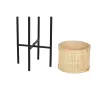 Set of Planters Home ESPRIT Black Natural Metal Bamboo 31 x 31 x 103 cm (3 Pieces)
