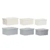 Набор декоративных ящичков Home ESPRIT Серый Кремовый 40 x 30 x 20 cm 3 Предметы (2 штук)