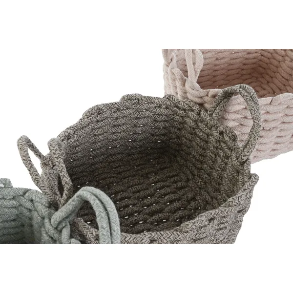 Набор корзин Home ESPRIT Веревка 28 x 28 x 18 cm
